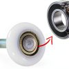 DURA-LIFT Ultra-Life 2" Reinforced 6200Z Bearing Nylon Garage Door Roller and 4" Stem (10 Pack)-0