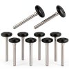 10 Pack 7" Stem Black 2" Nylon Garage Door Roller with Protective Sealed-Cap(Dustproof), Ultra Quiet & Long-Lasting, Commercial High Load Capacity, Double Sealed Bearings-0