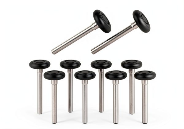 10 Pack 7" Stem Black 2" Nylon Garage Door Roller with Protective Sealed-Cap(Dustproof), Ultra Quiet & Long-Lasting, Commercial High Load Capacity, Double Sealed Bearings-0