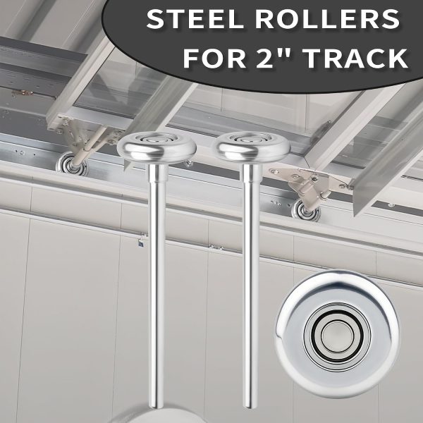 Garage Door Rollers SetSpark 2-Pack 4" Stem 10‑Ball Steel for 2" Track-5