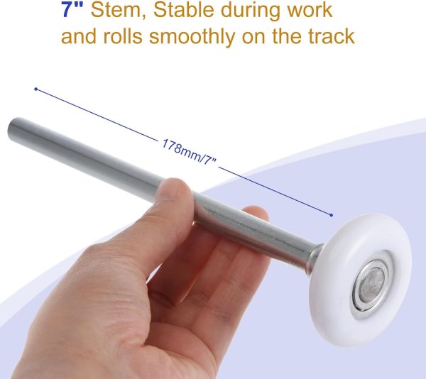 Garage Door Rollers 2 Pcs HARFINGTON 2-Inch Nylon 7-Inch Stem White-4