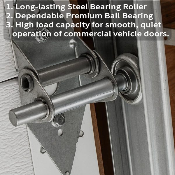 Garage Door Rollers SetSpark 2-Pack 4" Stem 10‑Ball Steel for 2" Track-3