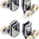 Stainless Steel Shower Door Wheels 23mm Shower Door Rollers (2top +2bottom)-0