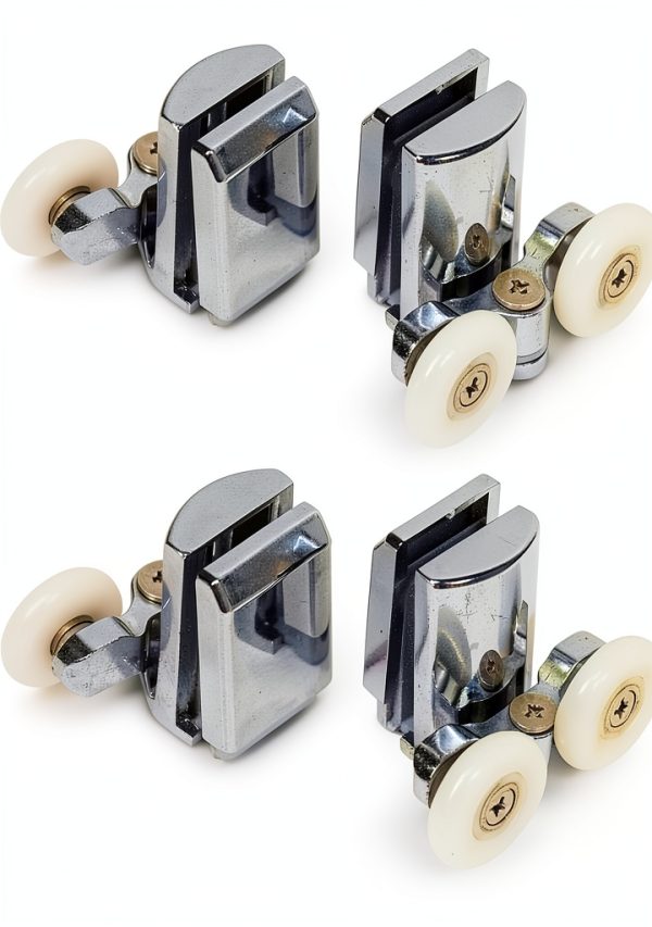 Stainless Steel Shower Door Wheels 23mm Shower Door Rollers (2top +2bottom)-0