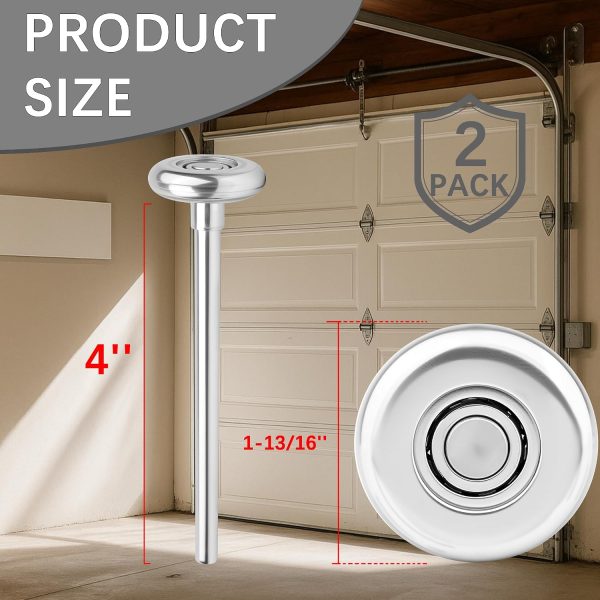 Garage Door Rollers SetSpark 2-Pack 4" Stem 10‑Ball Steel for 2" Track-2