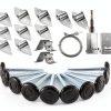2 inch Nylon Garage Door Roller Kit XiKe 4in Stem Hinges Black 16x7FT-0