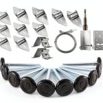 2 inch Nylon Garage Door Roller Kit XiKe 4in Stem Hinges Black 16x7FT-0