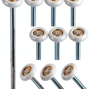 10 Pack 9" Stem 2" 13 Ball Nylon Commercial Grade Garage Door Roller, Quiet/Durable and High Load, Use 6200ZZ Double Seals Precision Bearings-0
