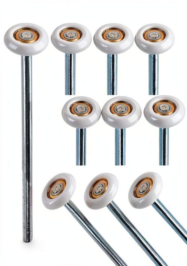 10 Pack 9" Stem 2" 13 Ball Nylon Commercial Grade Garage Door Roller, Quiet/Durable and High Load, Use 6200ZZ Double Seals Precision Bearings-0