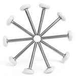 Surpass 10 Pack 2'' Ultra-Quiet Nylon Garage Door Rollers 4” Stem, 6200-2RS Double Seals Precision Bearings-0