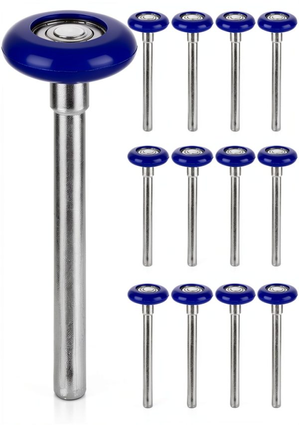 Garage Door Roller LANIAKEA 16PCS Nylon 4.6" 2" Blue Wheels-0