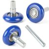 Garage Door Roller LANIAKEA 16PCS Nylon 4.6" 2" Blue Wheels-2