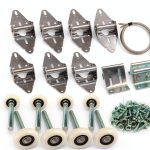 Surpass Garage Door Hardware Kit Roller/Hinge/Top Bracket/Wire Rope (for 16'x7' and 18'x7' Height Double Garage Doors)-0